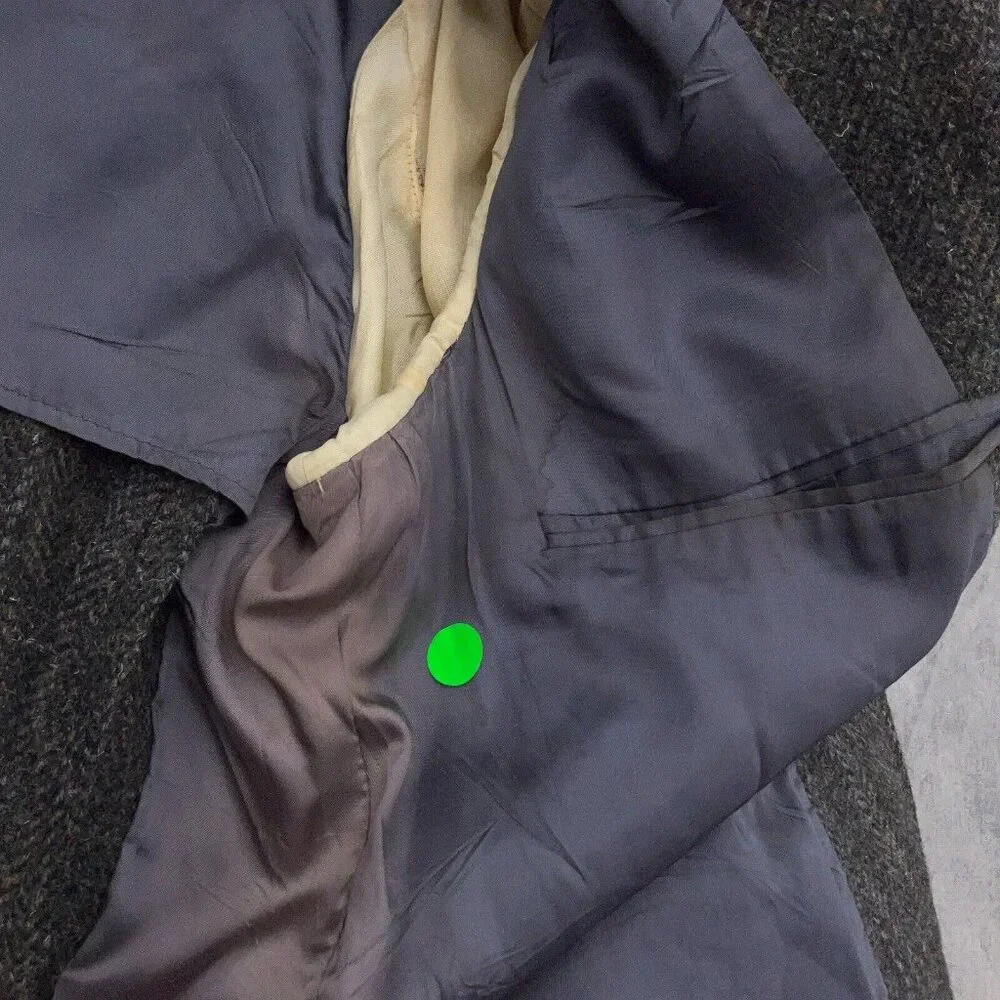 Sovereign Blazer Men 46 Gray Green Tweed Wool‎ Classic Sport Coat USA VTG